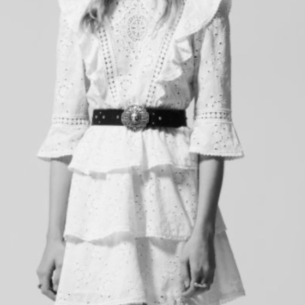 NWT The Kooples, short ecru lace dress